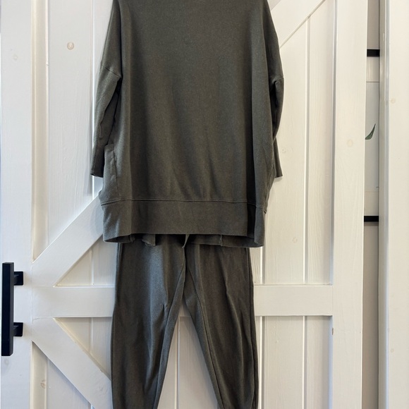 Pact Organic Cotton Lounge Set Olive/Charcoal Green Cardigan Joggers XS - Picture 4 of 11